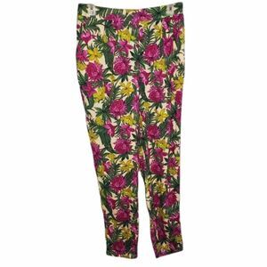 H&M tropical beach pants floral viscose joggers‎ with pockets 6